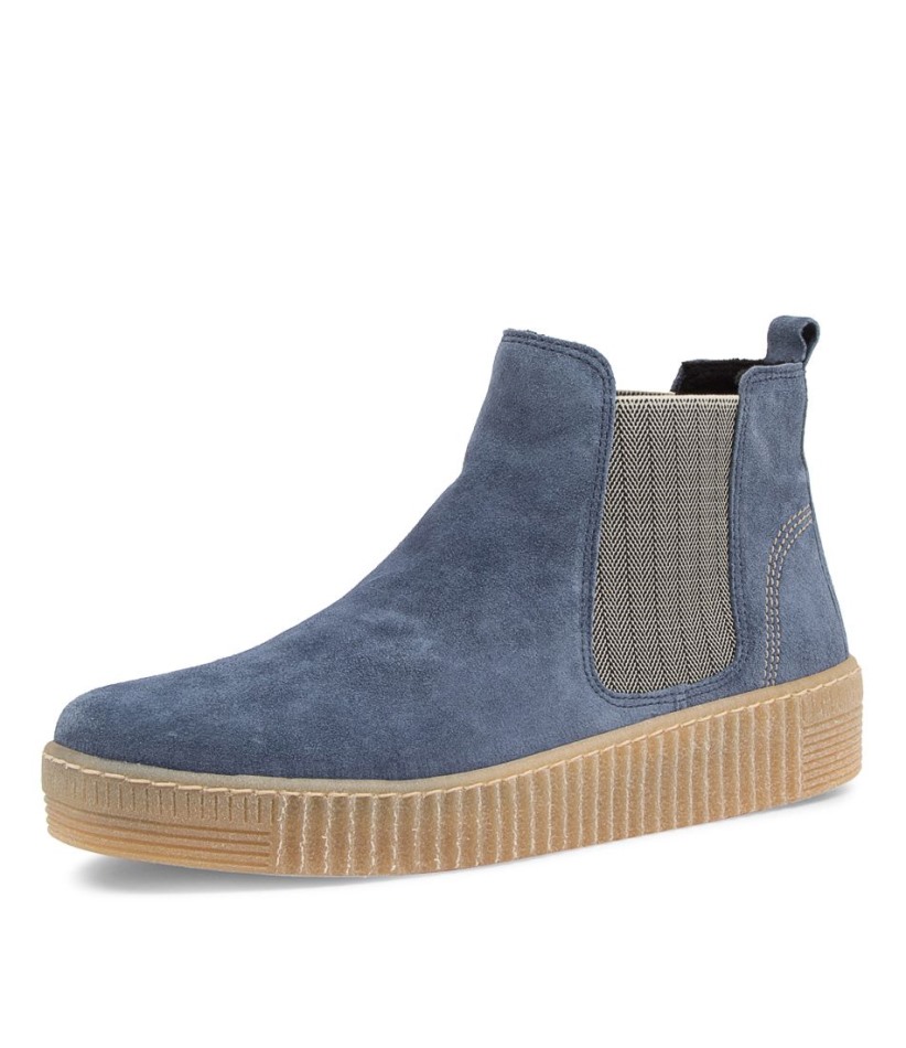 Gabour | Bottines Chelsea Exclusives En Daim Winterblau Angels